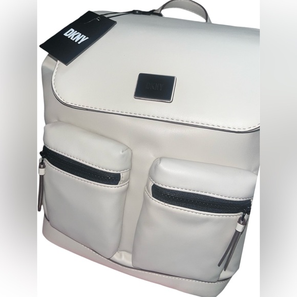 Dkny Handbags - DKNY DAMIAN Drawstring snap closure BACKPACK in Pearl/Off white🔥 NWT